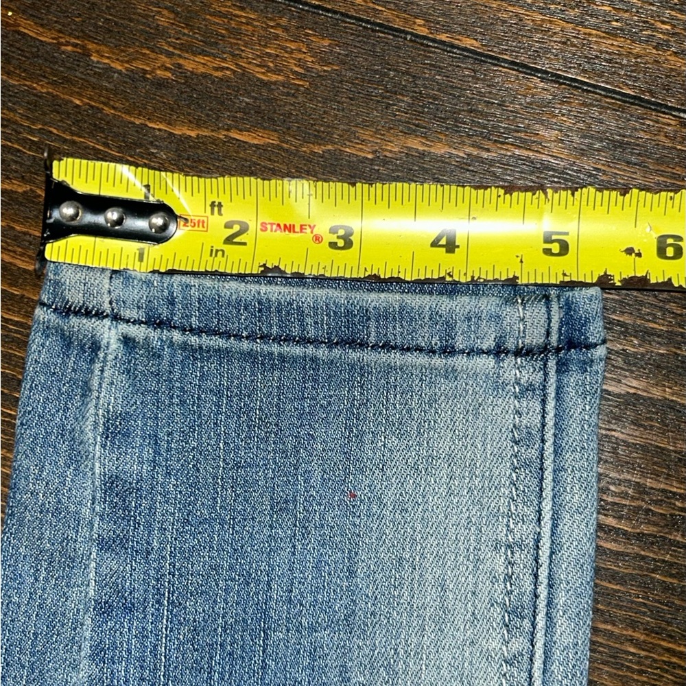 Size 3 junior MACHINE Pour Neuf Mode stretch denim 27x32 Distressed Skinny Jeans - Picture 9 of 11